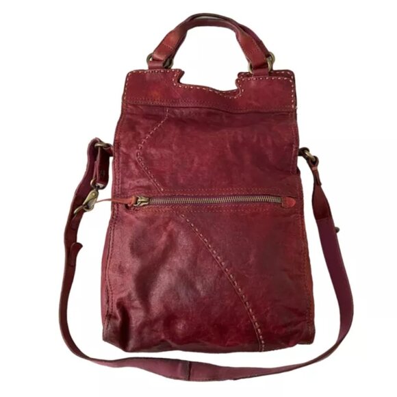 Lucky Brand Handbags - Vintage LUCKY BRAND Abbey Road Italian Lamb Leather Crossbody Folding Bag
